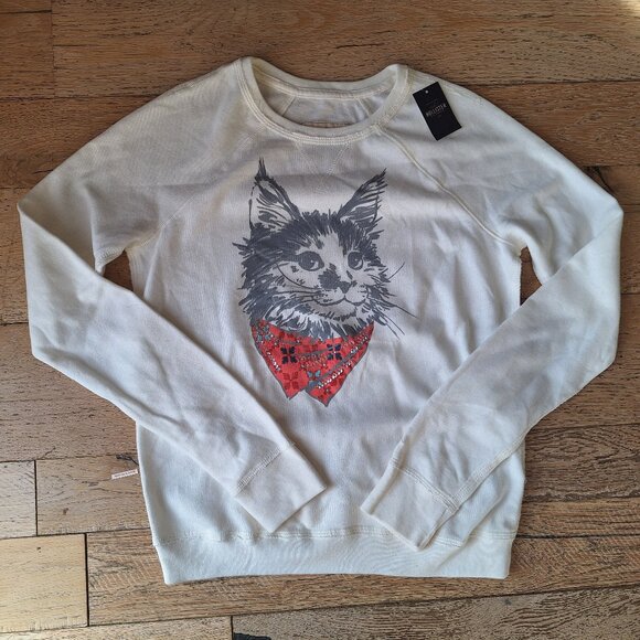 Hollister Tops - NWT Hollister Western Bandana Cat Sweatshirt sequins cute animal oversize